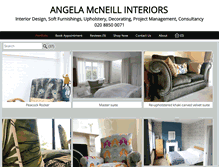 Tablet Screenshot of angelamcneillinteriors.co.uk